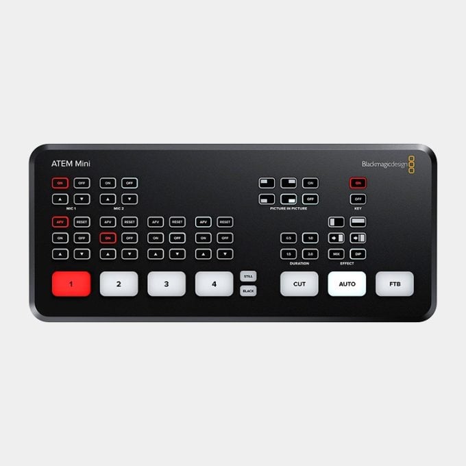 Switcher Blackmagic 4 entradas HDMI para transmitir en vivo en redes sociales