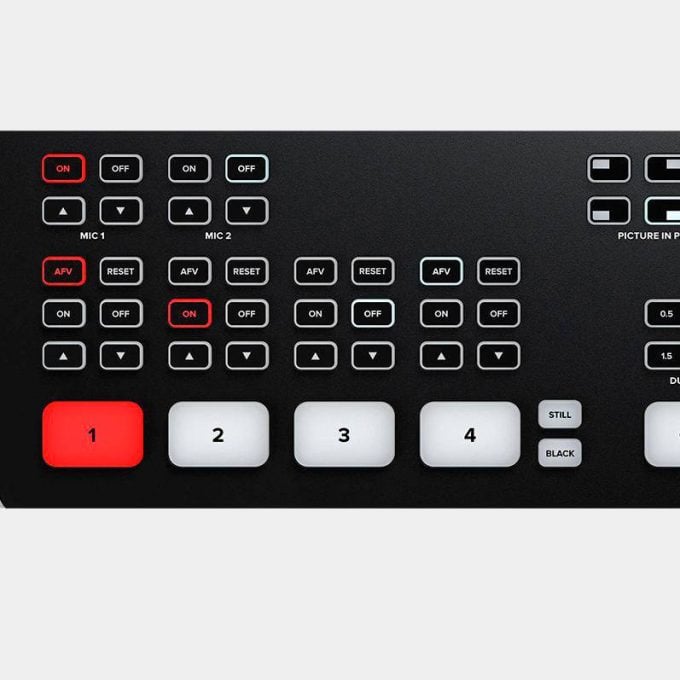 Switcher Blackmagic 4 entradas HDMI para transmitir en vivo en redes sociales