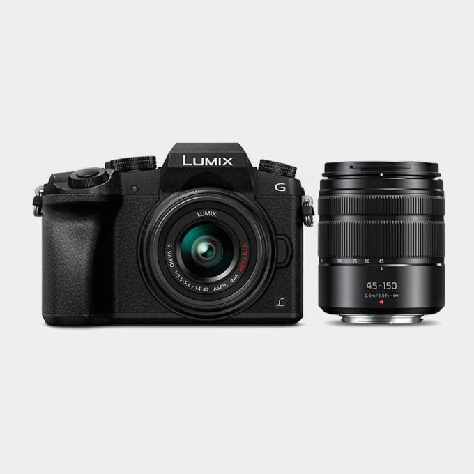 Cámara Panasonic Lumix DMC-G7 Lentes 14-42mm y 45-150mm