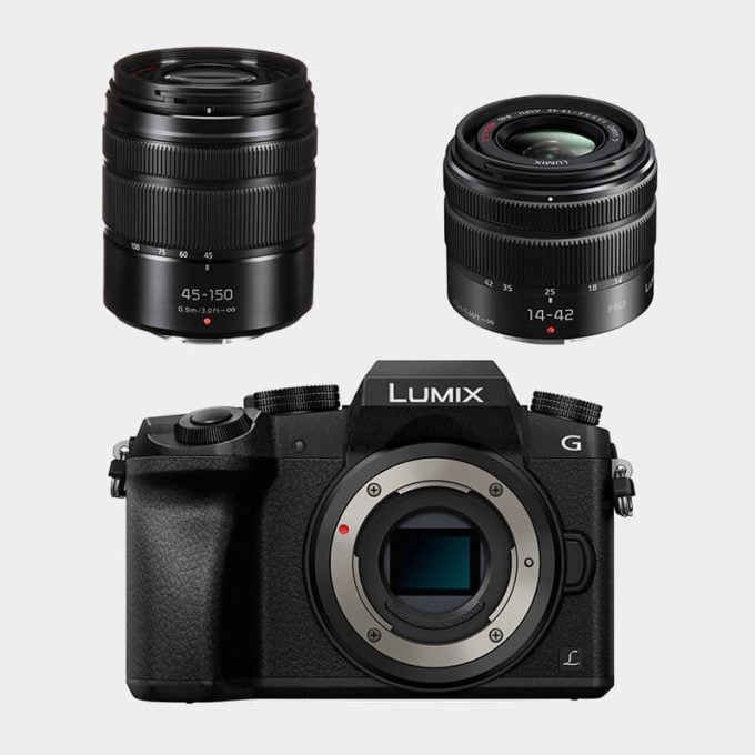 Cámara Panasonic Lumix DMC-G7 Lentes 14-42mm y 45-150mm