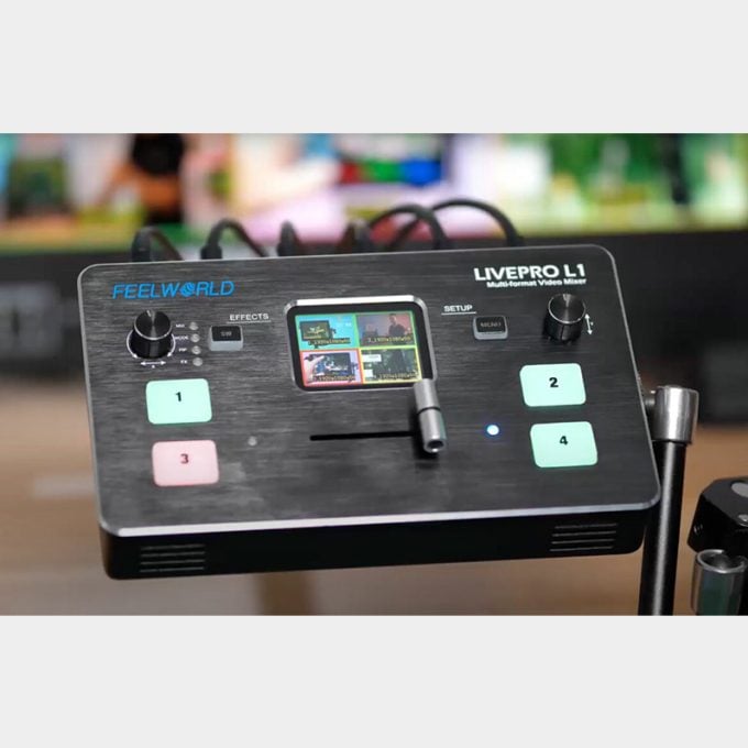 Switcher De Video FeelWorld LIVEPRO L1 Multiview 4 entradas HDMI USB