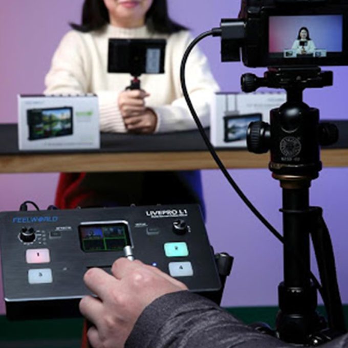 Switcher De Video FeelWorld LIVEPRO L1 Multiview 4 entradas HDMI USB