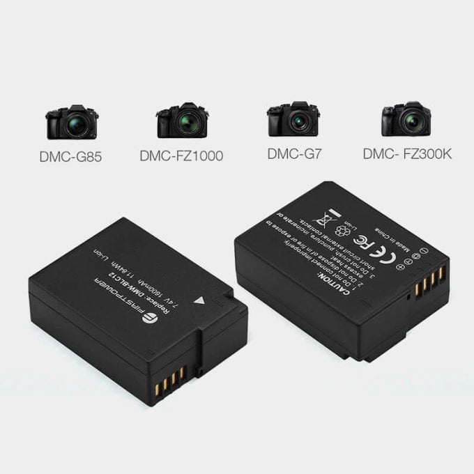 Cargador y baterías Panasonic DMW-BLC12 compatible con Lumix DMC-G7