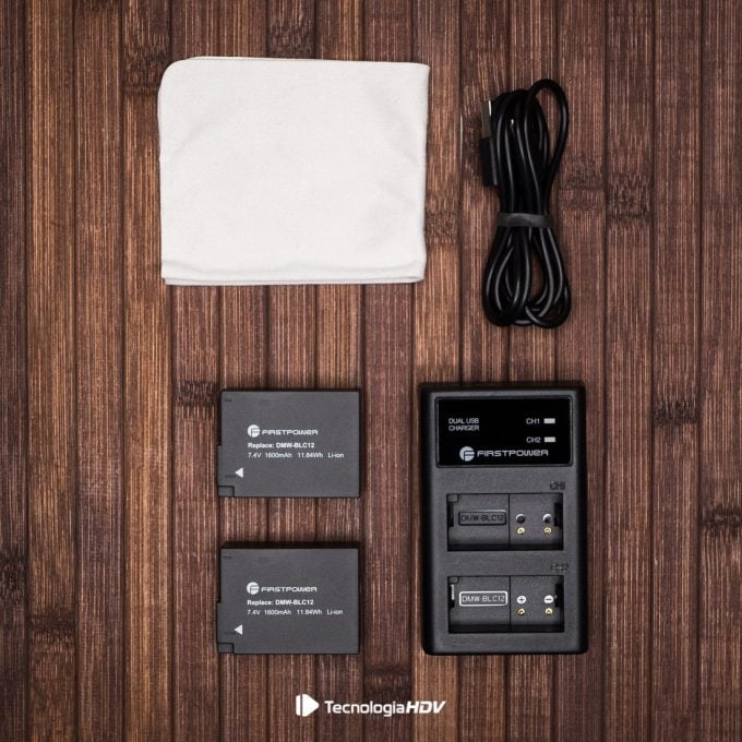 Cargador y baterías Panasonic DMW-BLC12 compatible con Lumix DMC-G7