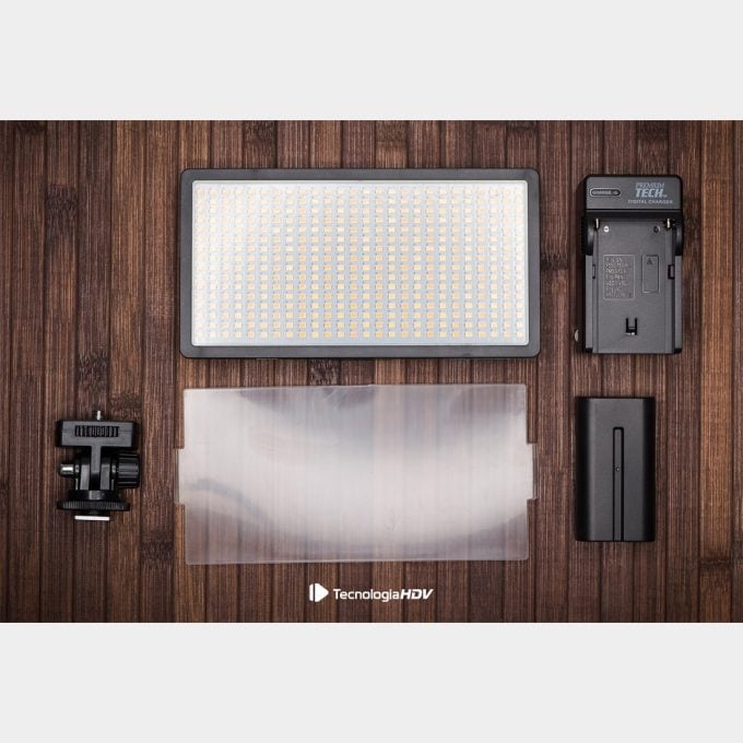 Luz LED-420 Vidpro lampara Bi-color montura en cámara
