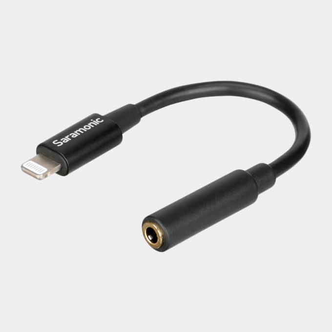 Adaptador Lightning Para micrófono Saramonic 3.5mm TRRS a Lightning