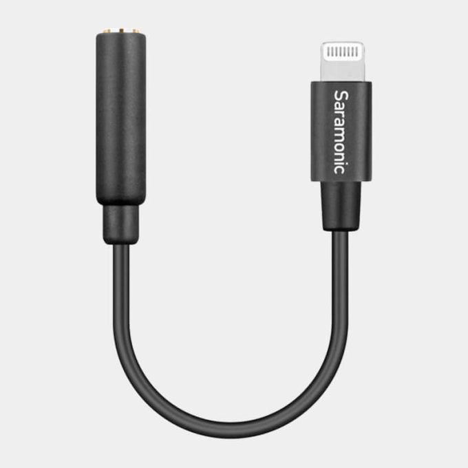 Cable adaptador Lightning para microfono TRRS 3.5 mm Saramonic