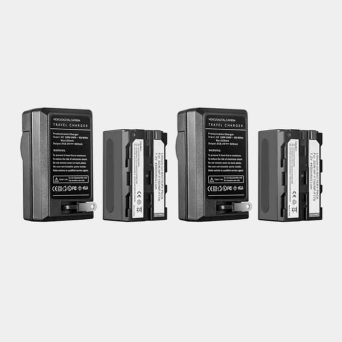 Batería y cargador para luces GVM NP-F750 4400mAh (Sets de 2)