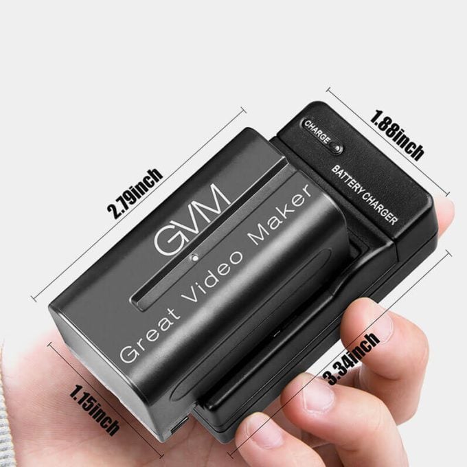 Batería y cargador para luces GVM NP-F750 4400mAh (Sets de 2)