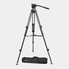 Trípode E-Image EK610 con cabezal fluido soporta hasta 3 kg