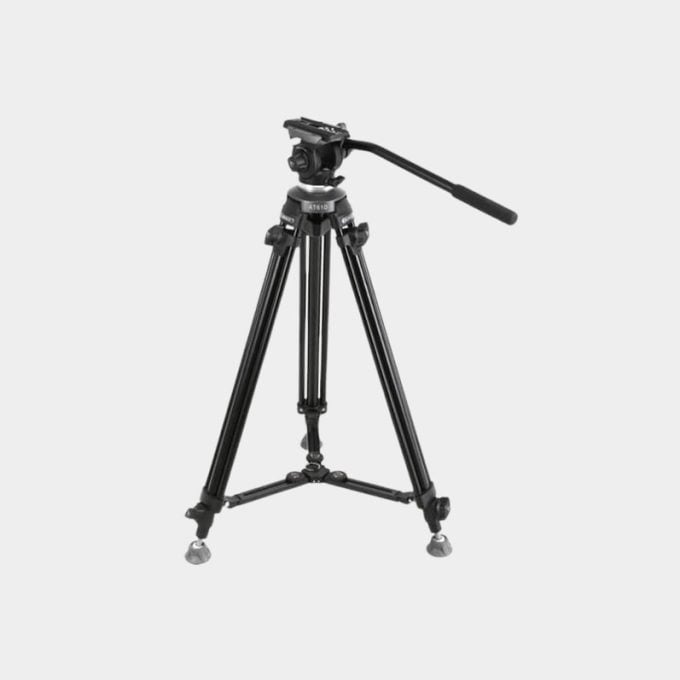Trípode E-Image EK610 con cabezal fluido soporta hasta 3 kg