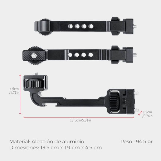 Brazo DH11 para soporte de luz, Monitor y micrófono para DJI Ronin S/SC