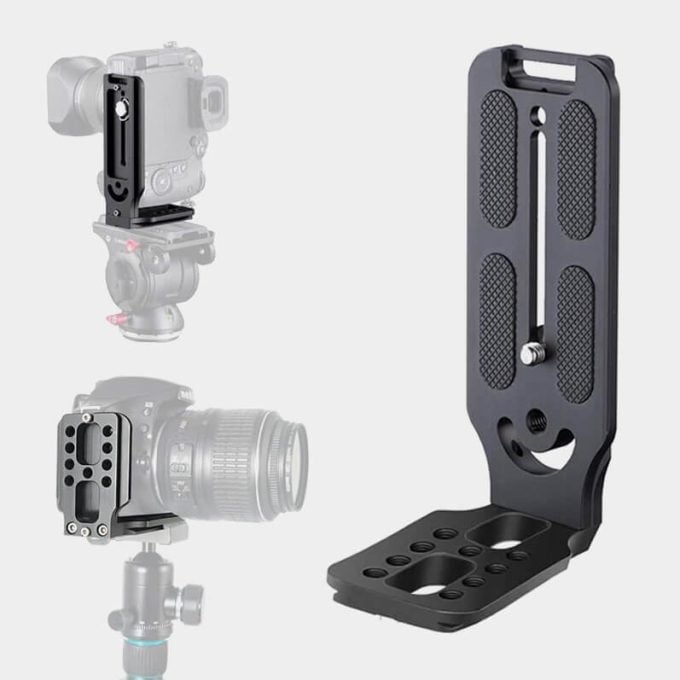 Soporte de cámara vertical en L para trípode y Estabilizadores DJI