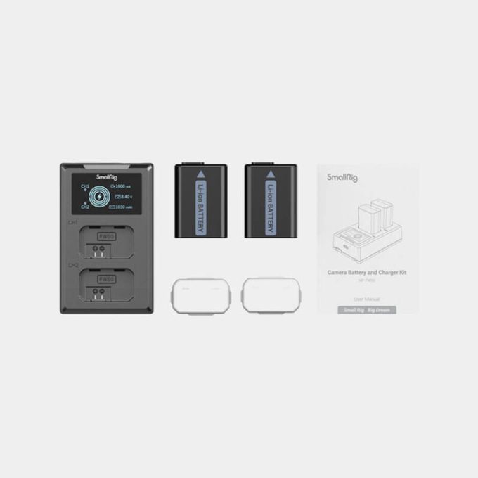 SmallRig NP-FW50 2 baterías con cargador Sony ZV-E10 / A6400