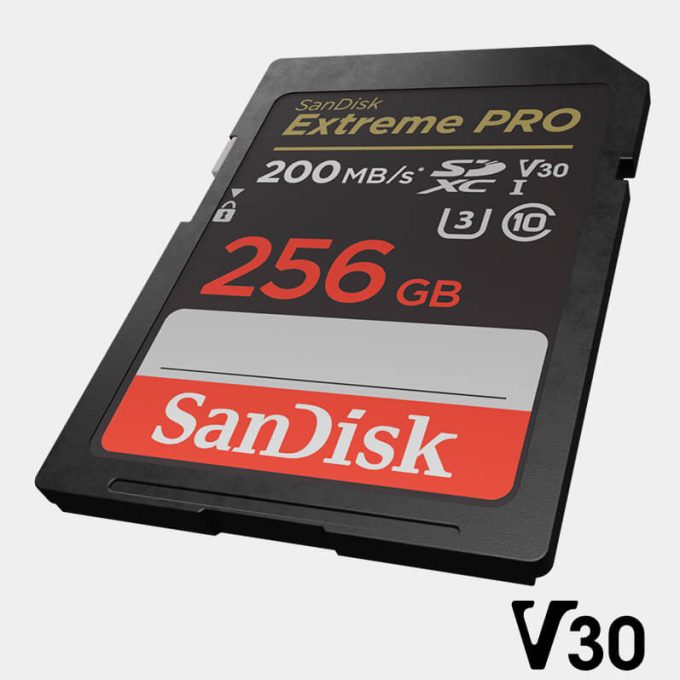 Memoria SDXC SanDisk 256GB V30 Extreme PRO UHS-I 200 MB/s