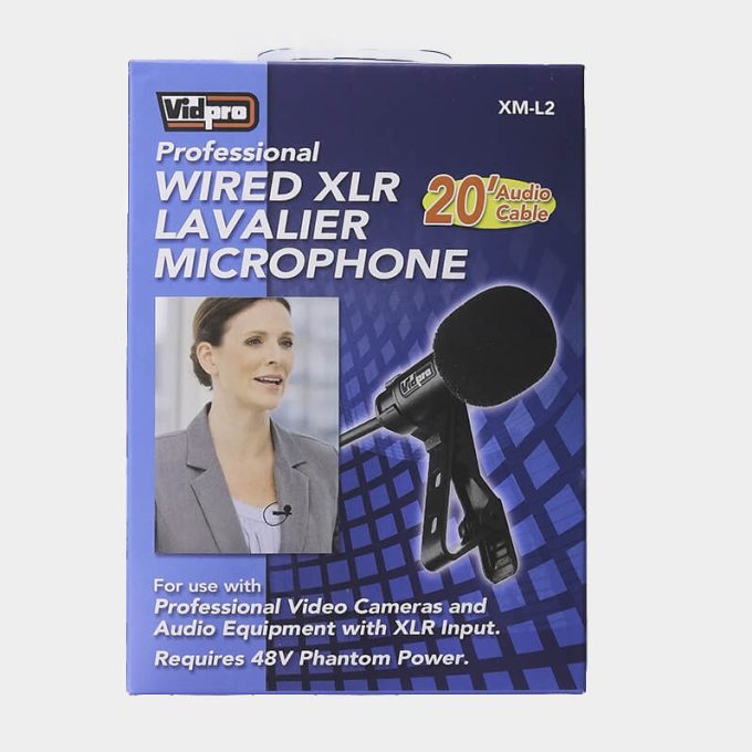 Micrófono Lavalier XLR para DSLR Vidpro XM-L2