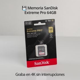 SanDisk Extreme PRO UHS-I SDXC de 64GB V30 /200 MB/s 90 MB/s