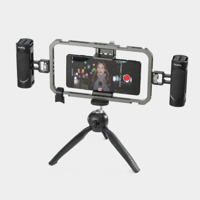 Kit Jaula smallrig y mini tripode para telefonos