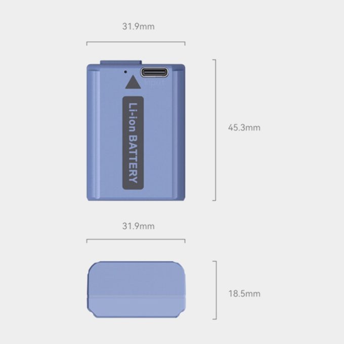 Batería recargable para cámara Sony SmallRig NP-FW50 USB-C