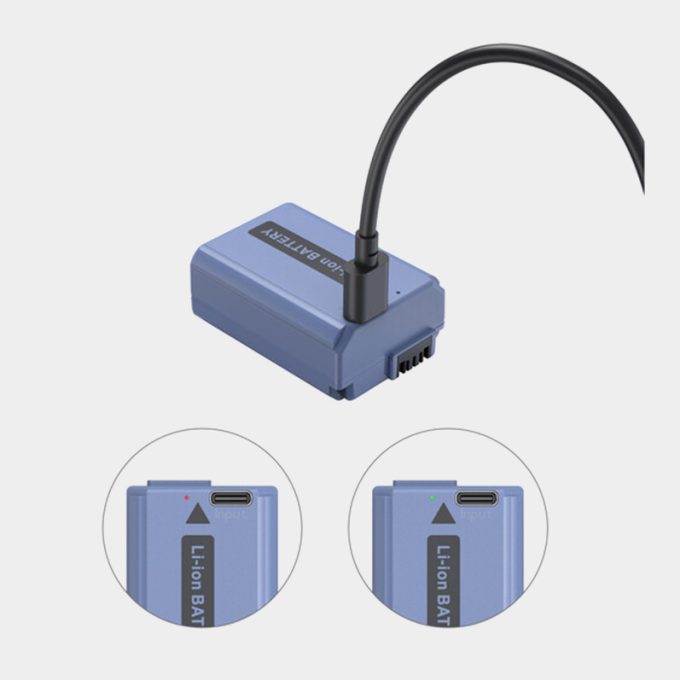 Batería recargable para cámara Sony SmallRig NP-FW50 USB-C
