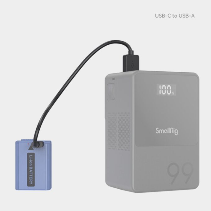 Batería recargable para cámara Sony SmallRig NP-FW50 USB-C