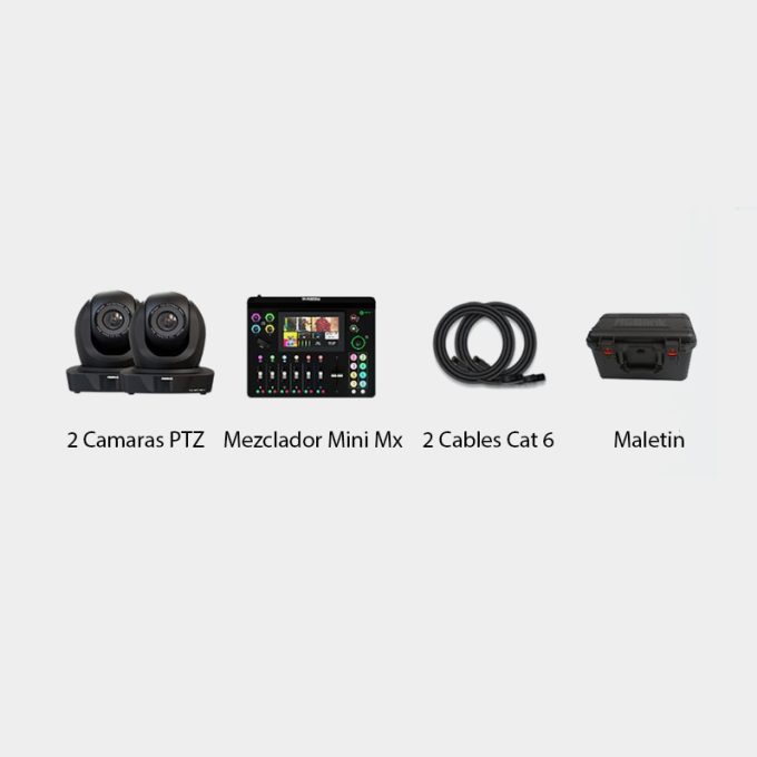 Mezclador Kit de vídeo en streaming RGBlink Dos cámaras PTZ 20x