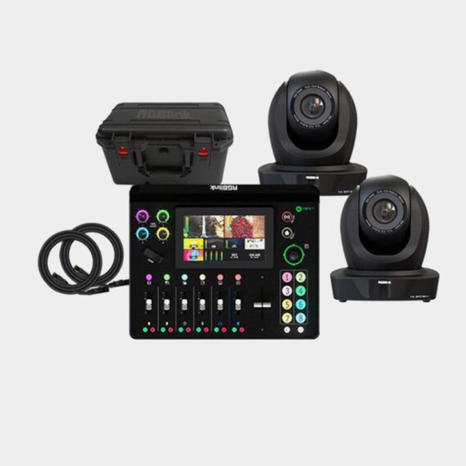 Mezclador Kit de vídeo en streaming RGBlink Dos cámaras PTZ 20x