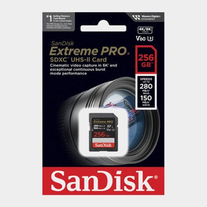 SanDisk Extreme PRO V60 UHS-II SDXC de 256 GB Tarjeta de memoria