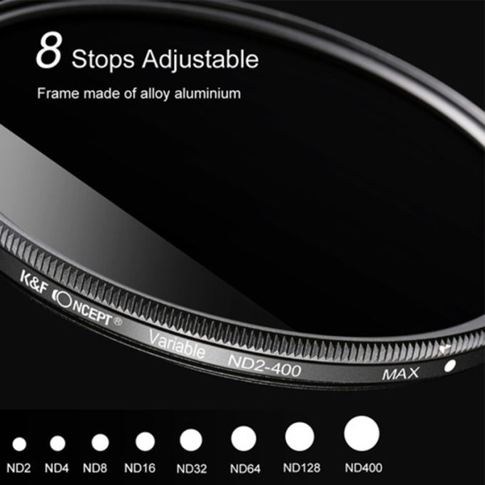 Filtro variable ND2-ND400 (49 mm) K&F Concept