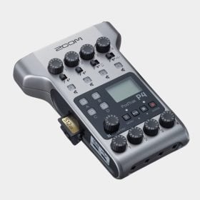 Grabador de podcasts multipista portátil Zoom PodTrak P4