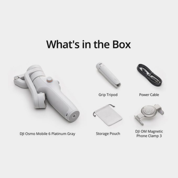 DJI Osmo Mobile 6 Gimbal para teléfono inteligente (gris platino)
