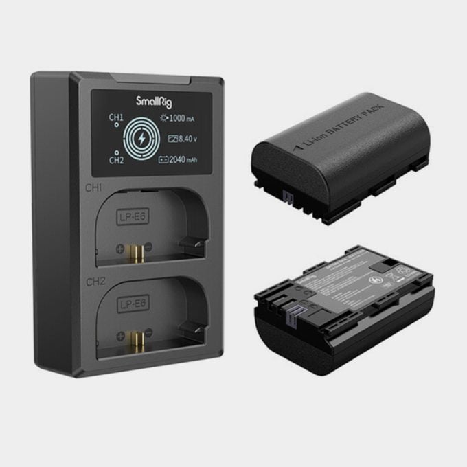 Kit Baterías SmallRig LP-E6NH con cargador Para Canon R R5 R6 R7