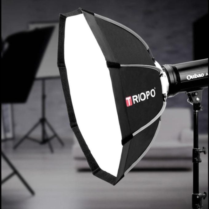 Softbox octagonal de montaje Bowens liberación rápida Triopo K2 90cm