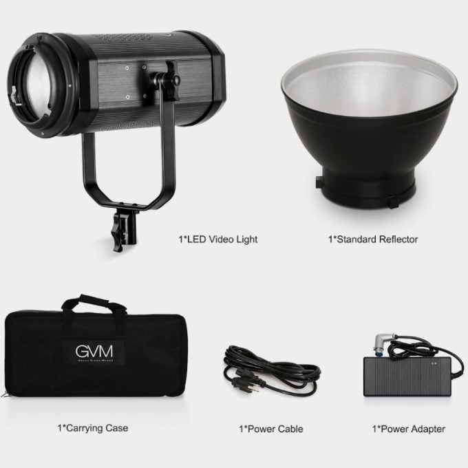Reflextor Led GVM RGB 150W Con montura Bowens, a todo color