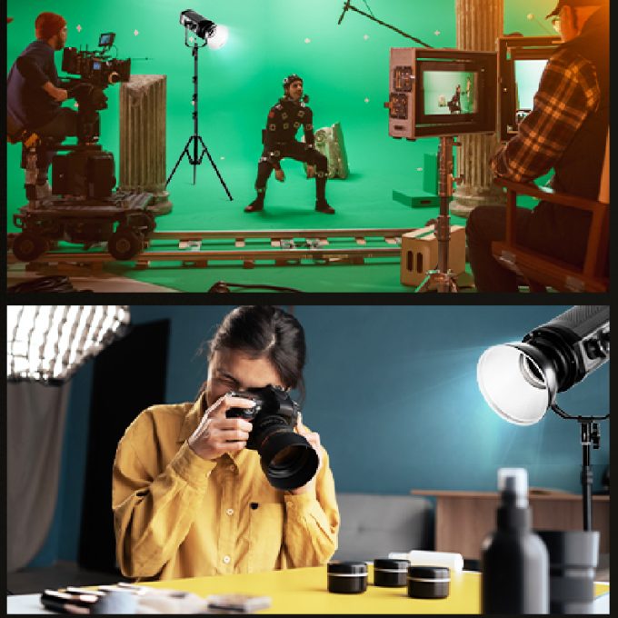Reflextor Led GVM RGB 150W Con montura Bowens, a todo color