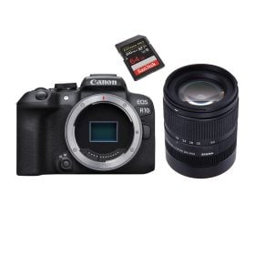 Camara canon R10 con lente 18-50 mm