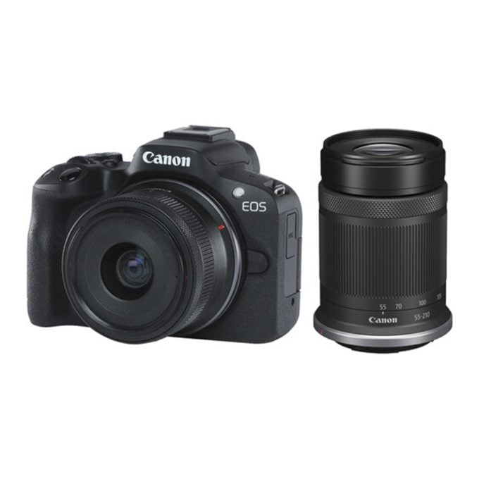 Canon EOS R50 Mirrorless con lentes 18-45mm y 55-210mm