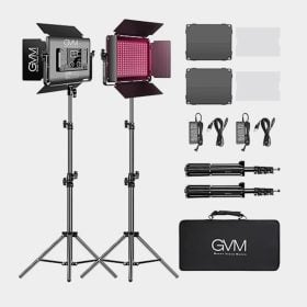 Luz de video LED RGB GVM 880RS con control Bluetooth 60W ( 2 Luces )