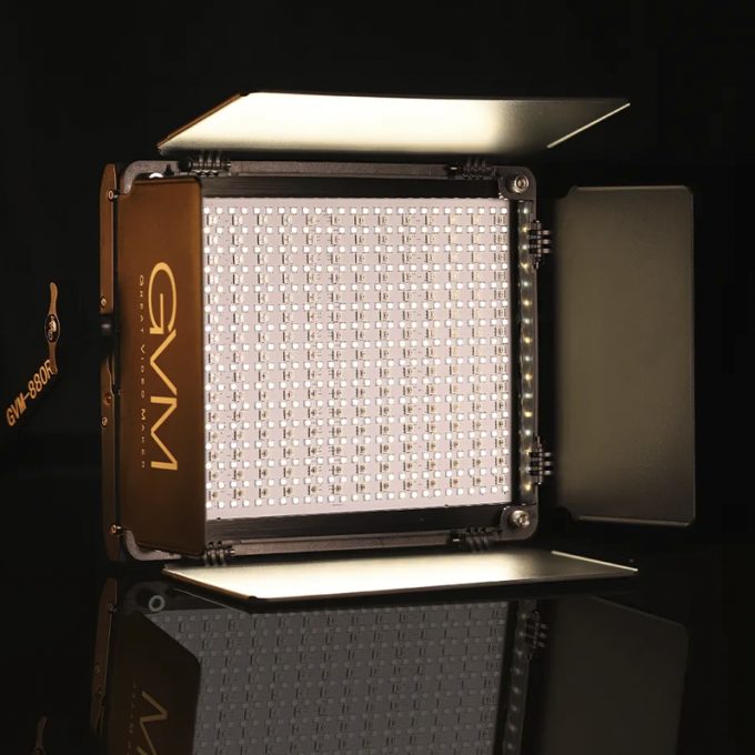 Kit Luz de video LED RGB GVM 880RS-3 luces 60w inalámbrica