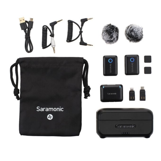 Micrófono inalámbrico Dual Saramonic Blink 500 B2+ para cámaras y Moviles