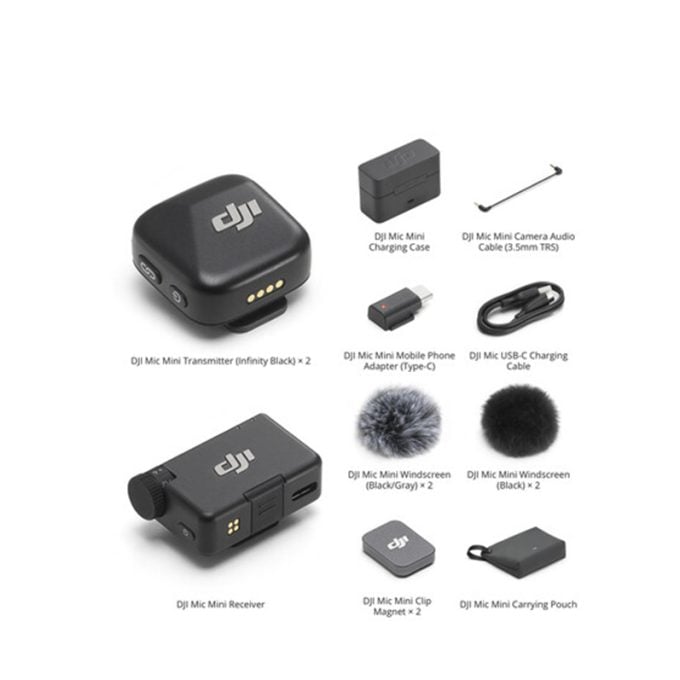 DJI Mic Mini Microfono inalámbrico dual para cámaras y teléfonos