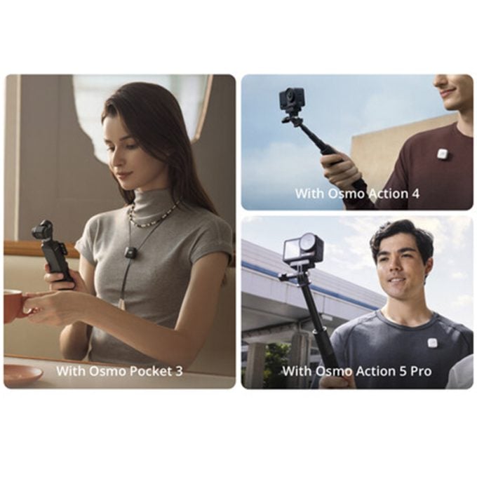 DJI Mic Mini Microfono inlámbrico dual para cámaras y teléfonos