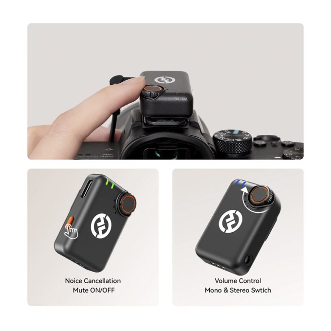 Micrófono inalámbrico Hollyland LARK M2S Combo USB-C, 3.5mm TRS, Lightning