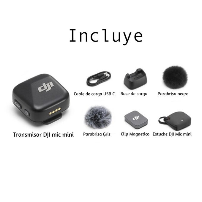 Transmisor DJI Mic Mini con micrófono incorporado