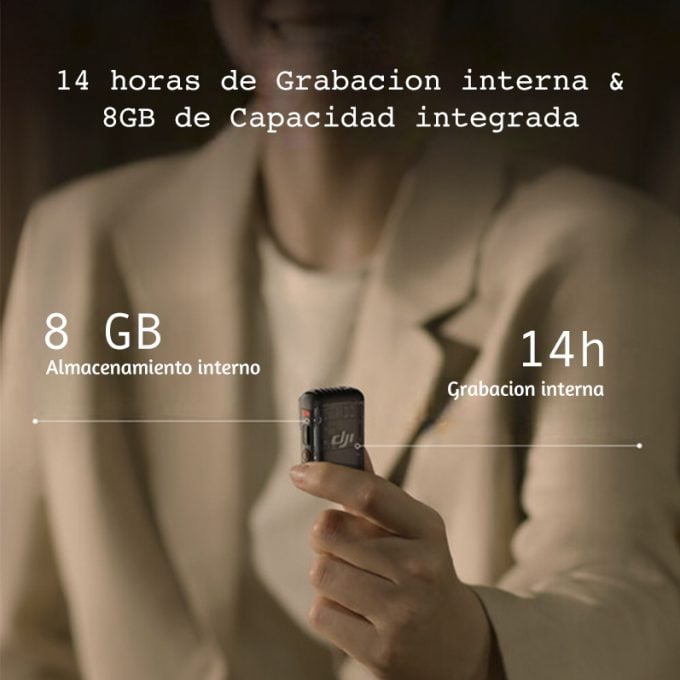 Transmisor/grabador para micrófono DJI Mic 2