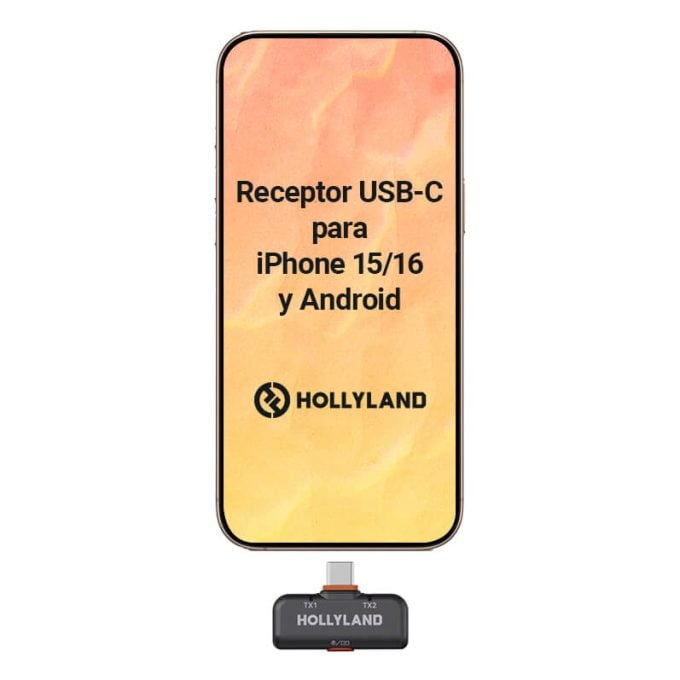 Micrófono inalámbrico Hollyland LARK M2S Combo USB-C, 3.5mm TRS, Lightning