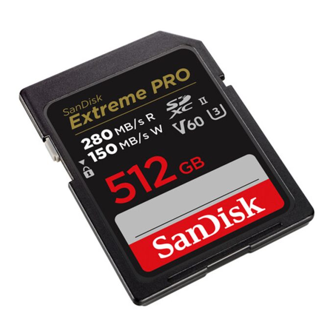 SanDisk 512GB V60 Extreme PRO UHS-II SDXC 280 MB/s