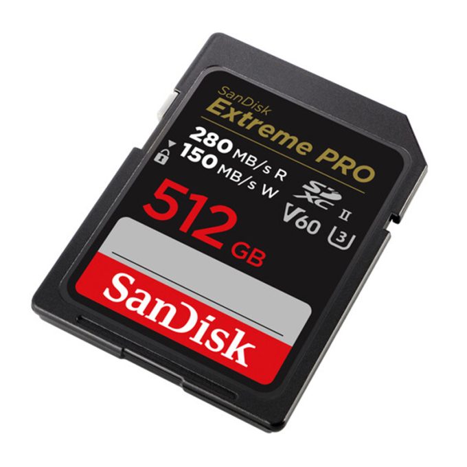 SanDisk 512GB V60 Extreme PRO UHS-II SDXC 280 MB/s