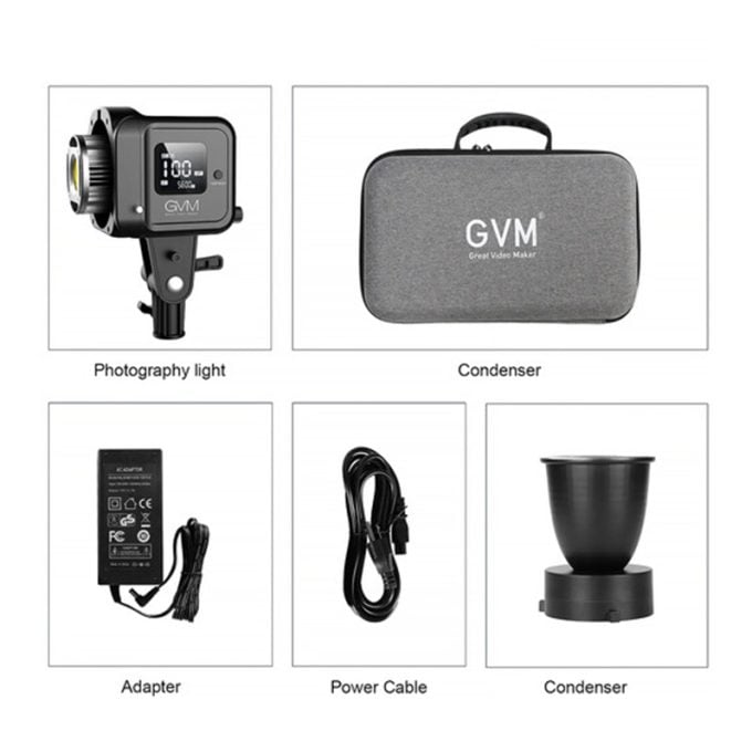Luz LED Monolight GVM SD80D de 2700K a 7500K 80W
