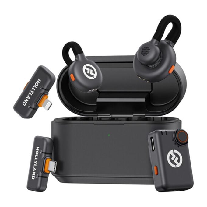 Micrófono inalámbrico Hollyland LARK M2S Ultimate Combo dual, para cámaras y dispositivos móviles
